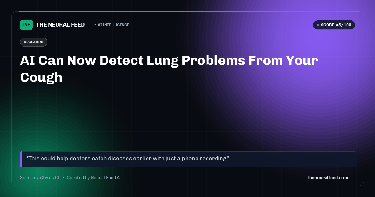 AI Can Now Detect Lung Problems From Your Cough