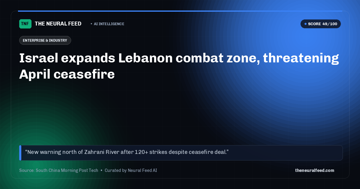 Israel expands Lebanon combat zone, threatening April ceasefire
