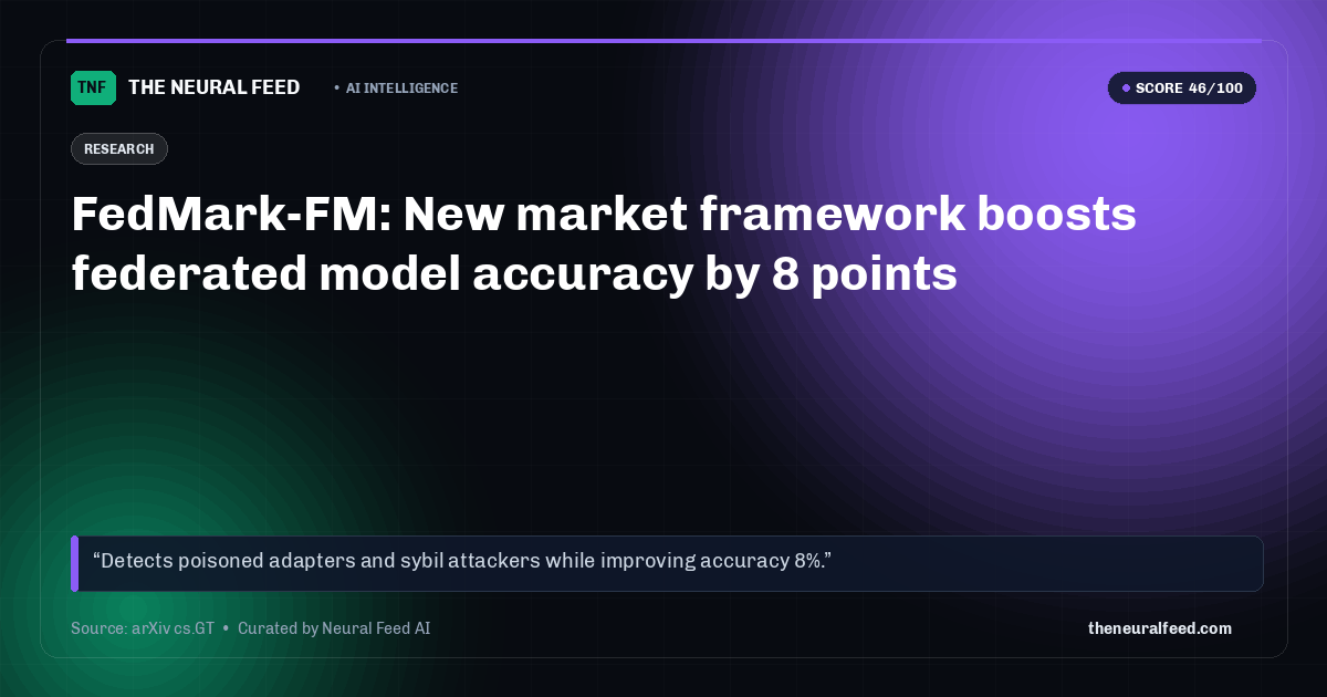 FedMark-FM: New market framework boosts federated model accuracy by 8 points