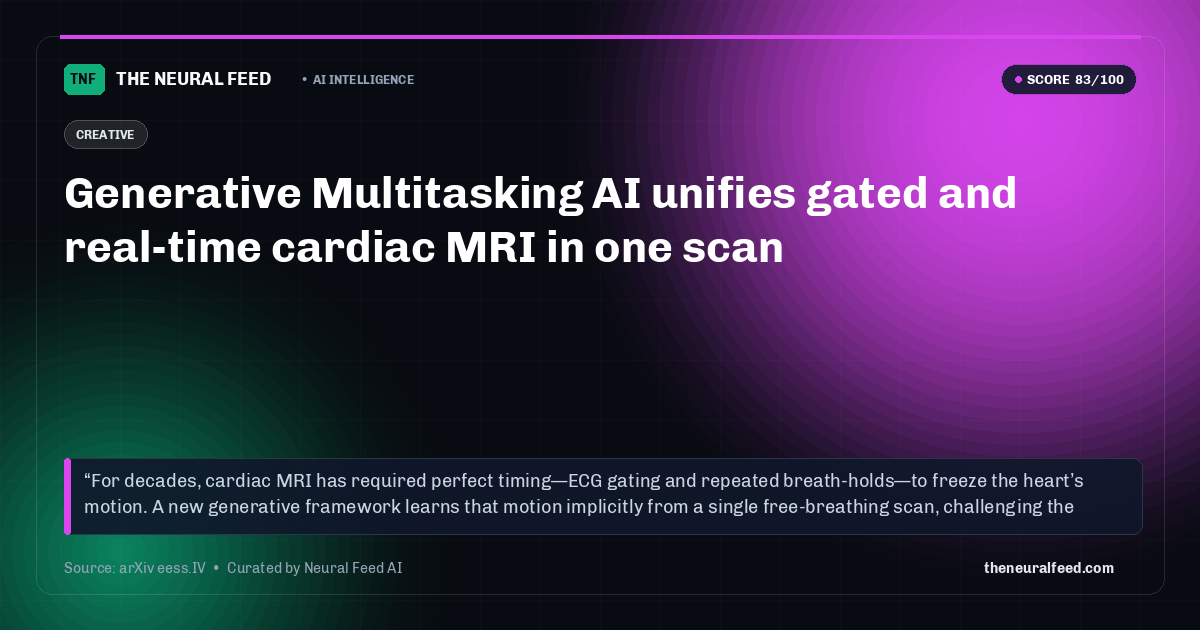 Generative Multitasking AI unifies gated and real-time cardiac MRI in one scan