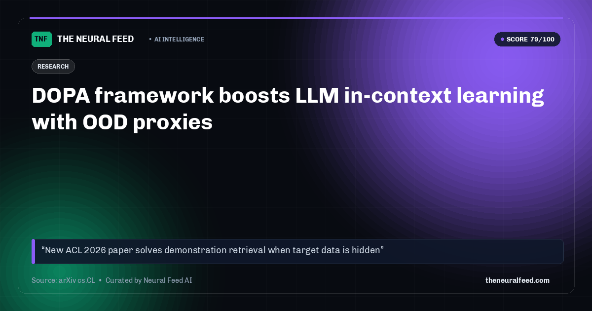 DOPA framework boosts LLM in-context learning with OOD proxies