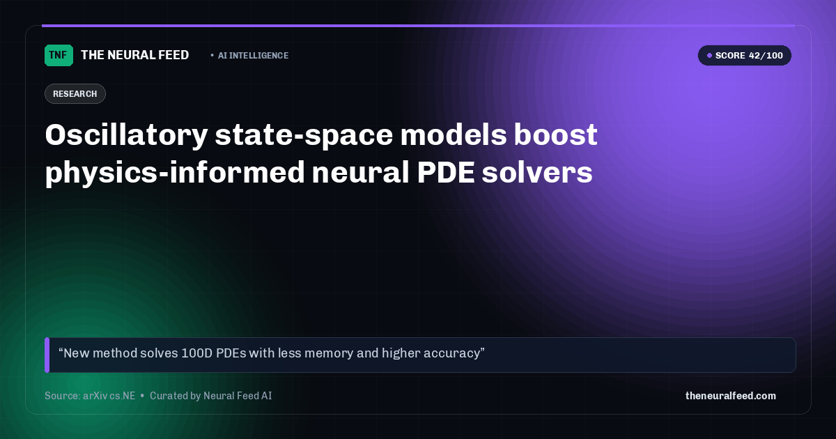 Oscillatory state-space models boost physics-informed neural PDE solvers