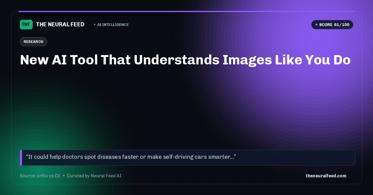 New AI Tool That Understands Images Like You Do