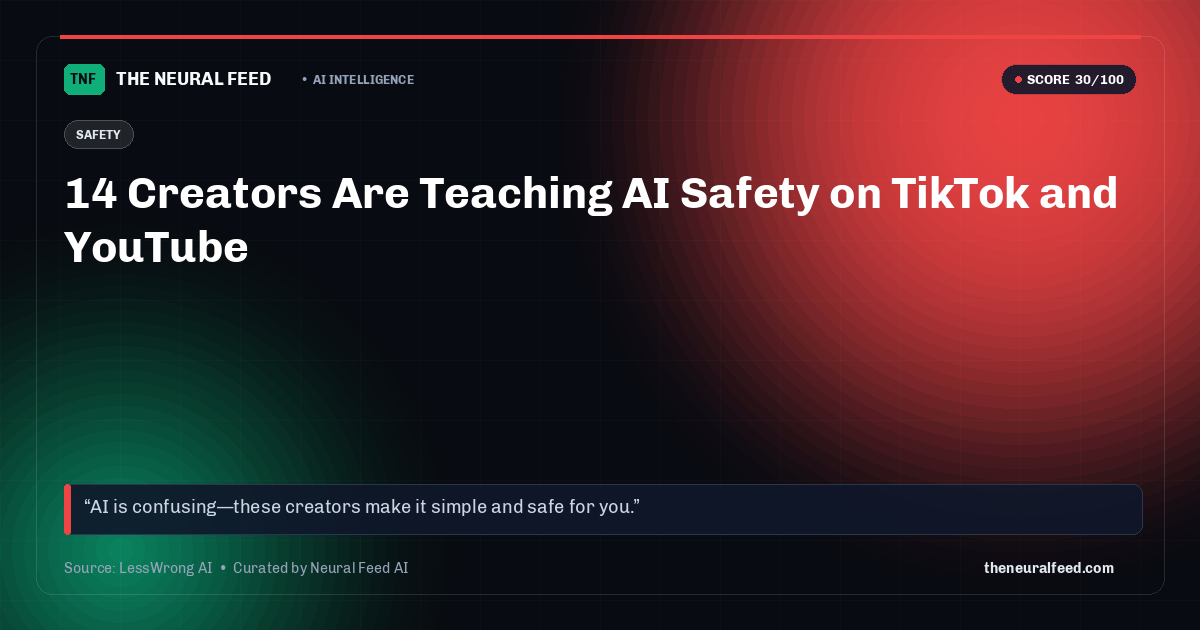 14 Creators Are Teaching AI Safety on TikTok and YouTube