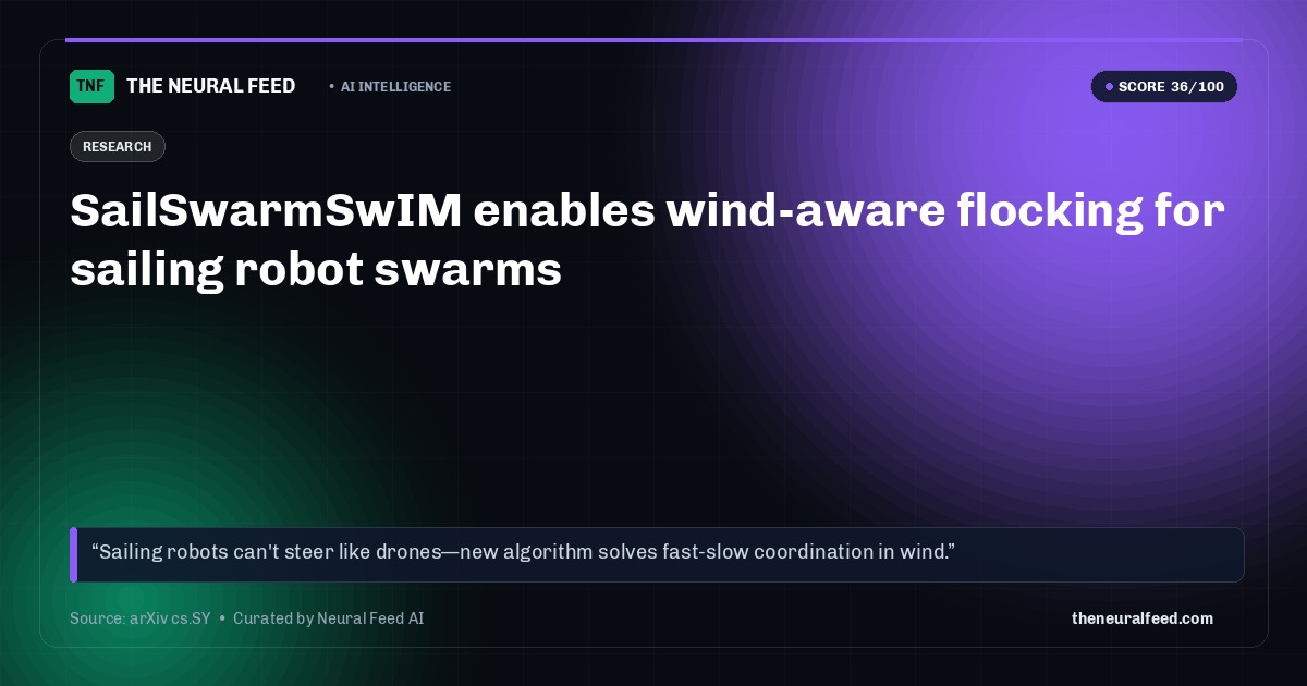 SailSwarmSwIM enables wind-aware flocking for sailing robot swarms