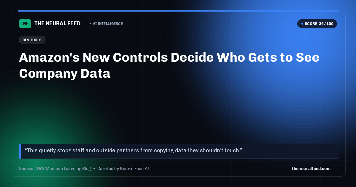 Amazon's New Controls Decide Who Gets to See Company Data