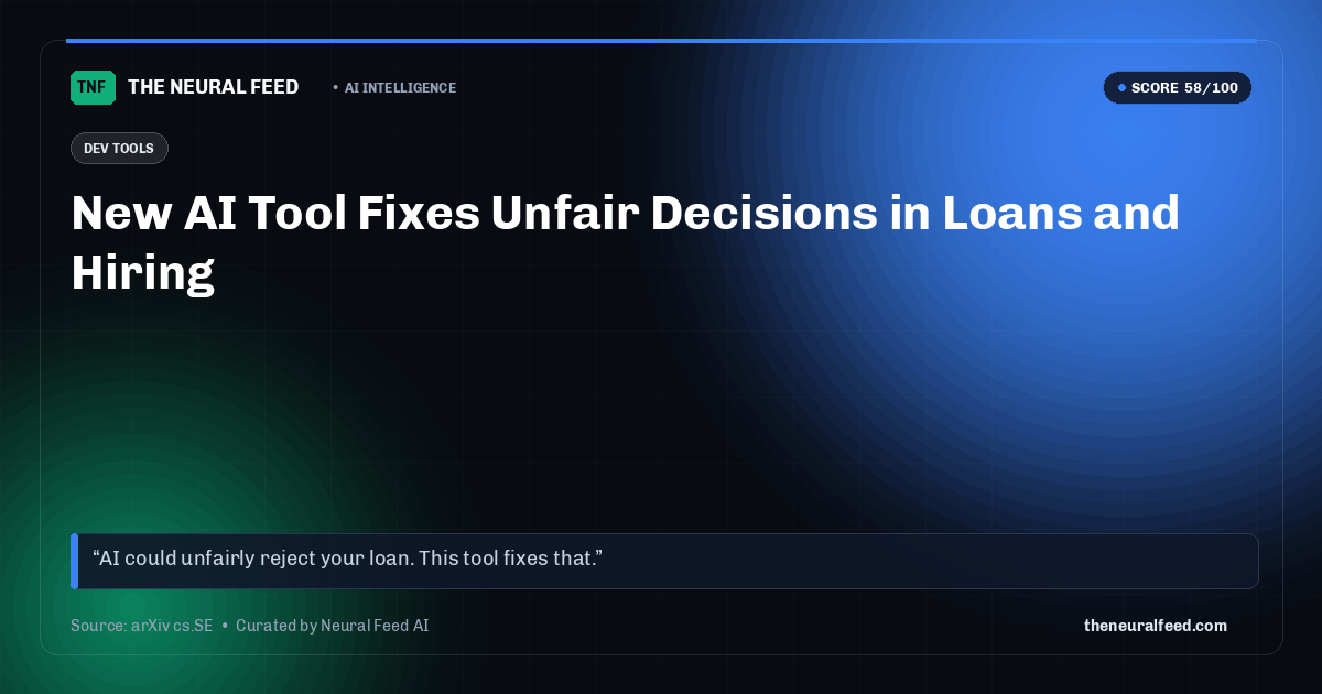 New AI Tool Fixes Unfair Decisions in Loans and Hiring