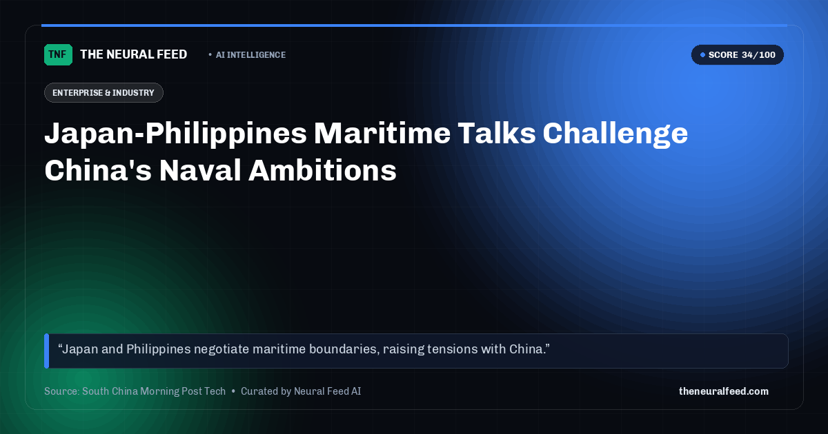 Japan-Philippines Maritime Talks Challenge China's Naval Ambitions
