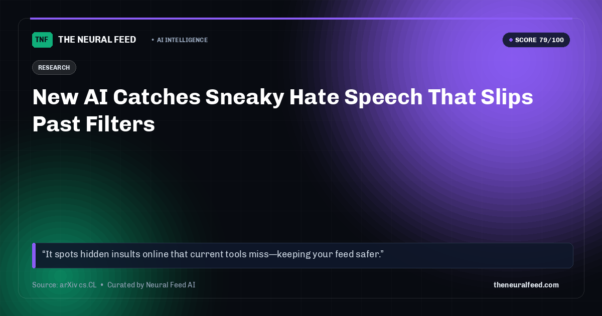 New AI Catches Sneaky Hate Speech That Slips Past Filters