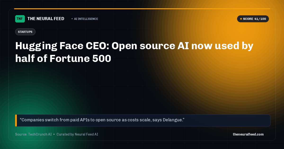 Hugging Face CEO: Open source AI now used by half of Fortune 500