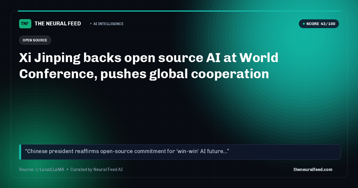 Xi Jinping backs open source AI at World Conference, pushes global cooperation