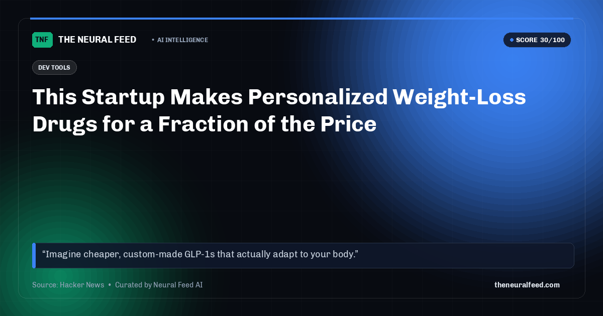 This Startup Makes Personalized Weight-Loss Drugs for a Fraction of the Price