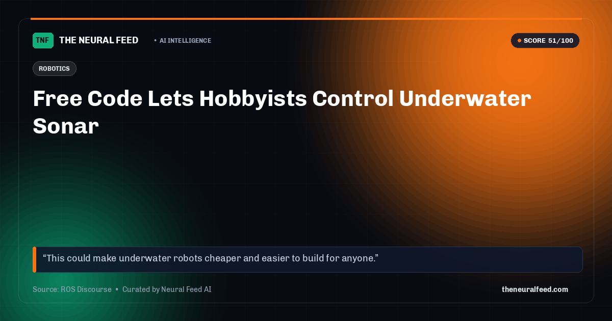 Free Code Lets Hobbyists Control Underwater Sonar