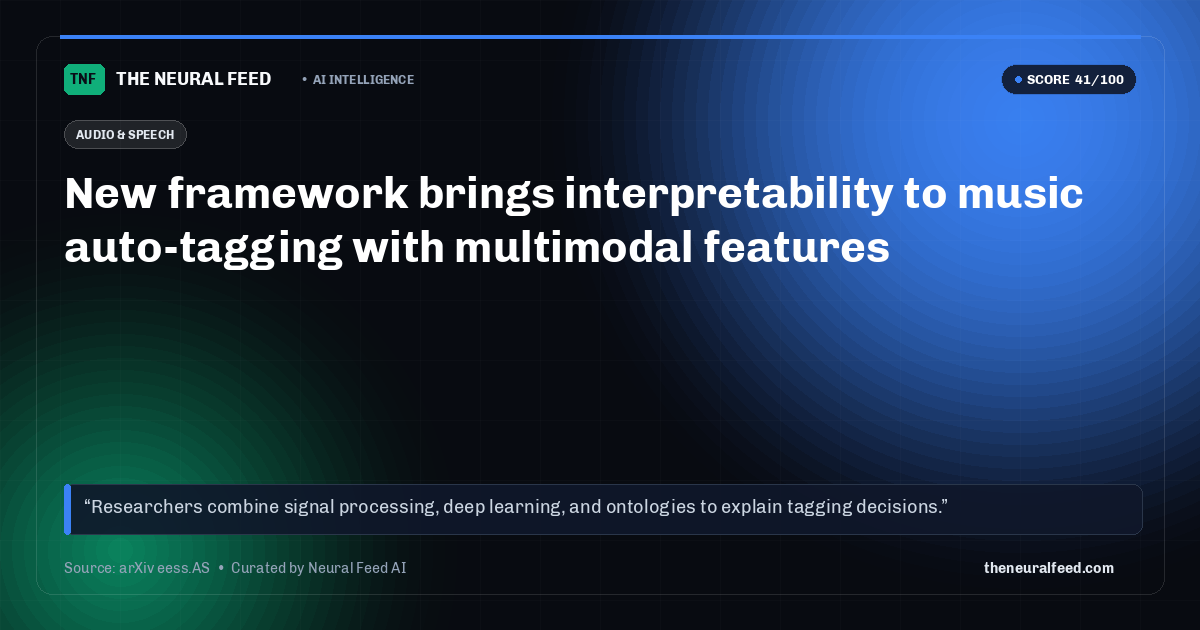 New framework brings interpretability to music auto-tagging with multimodal features