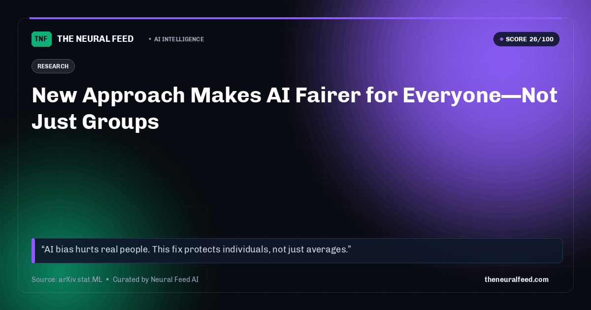 New Approach Makes AI Fairer for Everyone—Not Just Groups