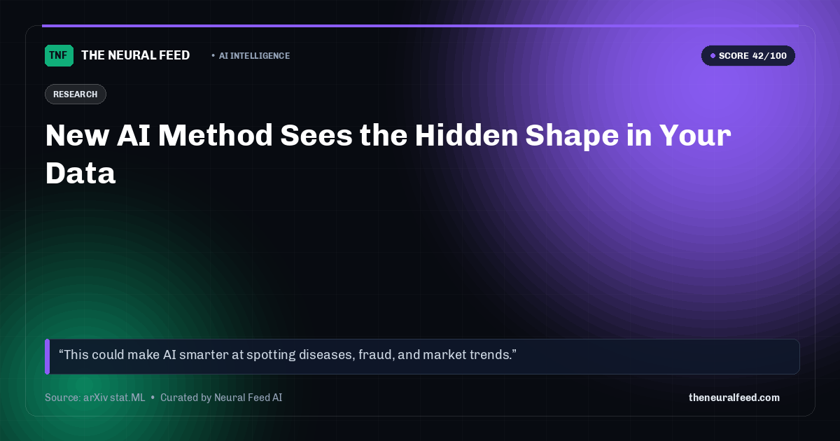 New AI Method Sees the Hidden Shape in Your Data