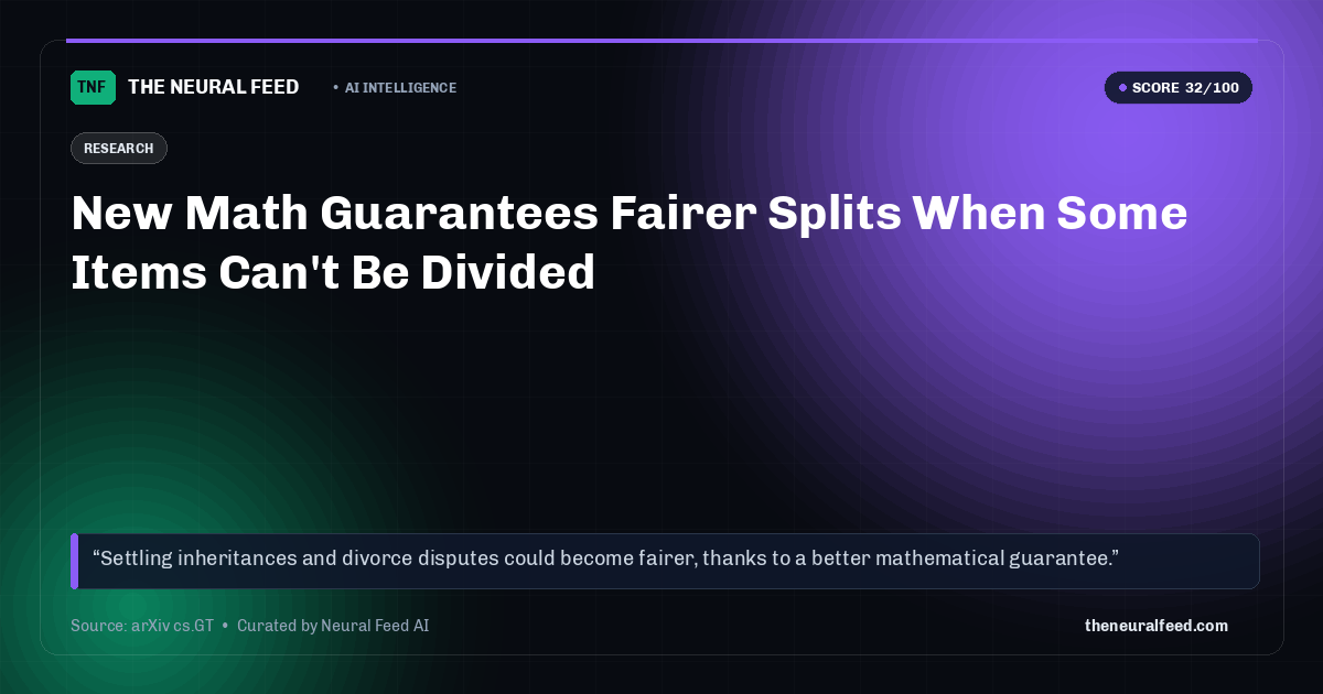 New Math Guarantees Fairer Splits When Some Items Can't Be Divided