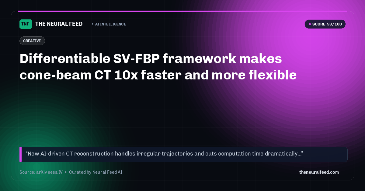 Differentiable SV-FBP framework makes cone-beam CT 10x faster and more flexible