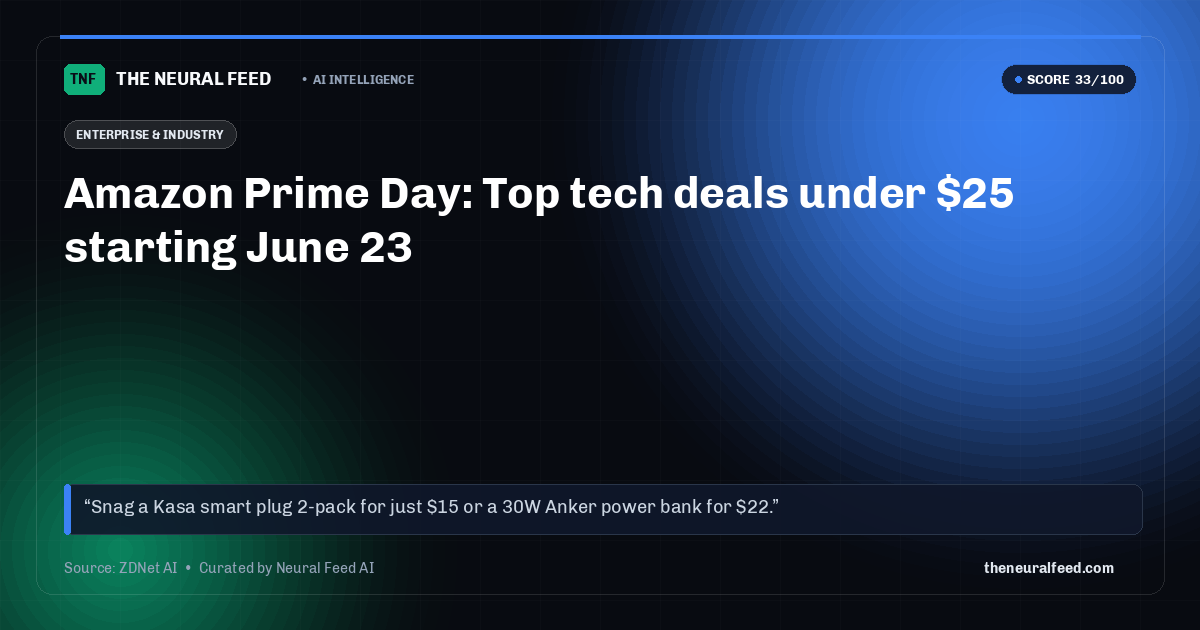 Amazon Prime Day: Top tech deals under $25 starting June 23