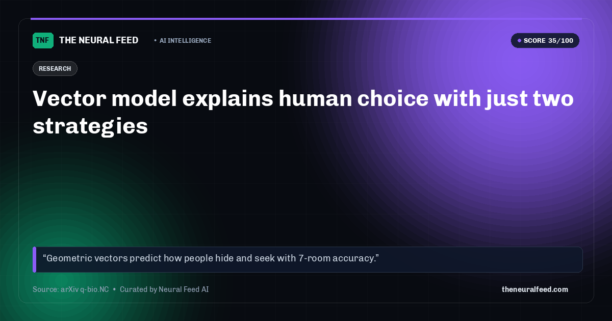 Vector model explains human choice with just two strategies