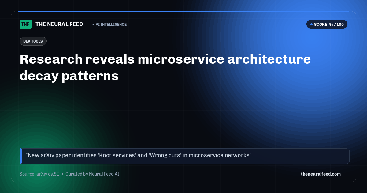 Research reveals microservice architecture decay patterns