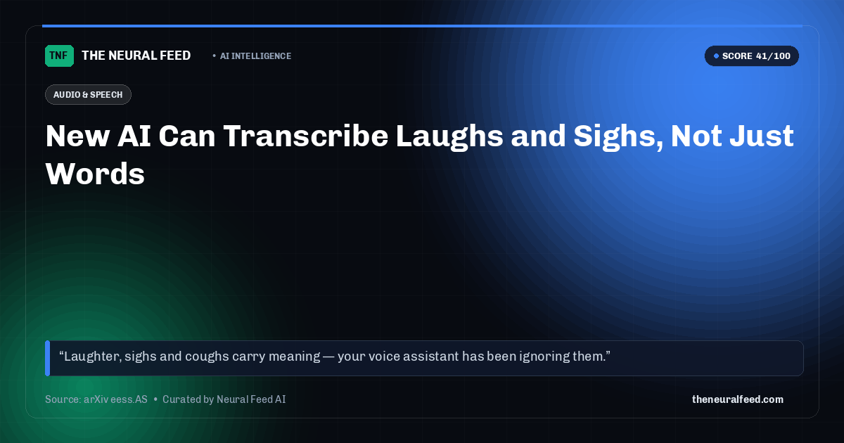 New AI Can Transcribe Laughs and Sighs, Not Just Words