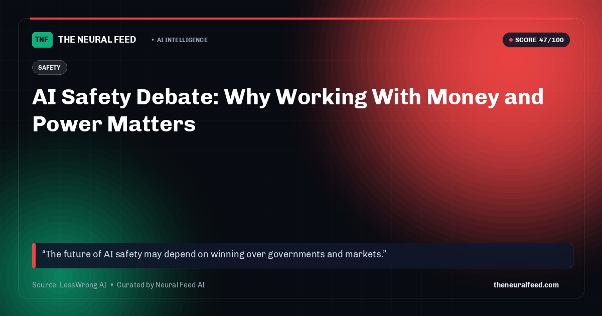 AI Safety Debate: Why Working With Money and Power Matters