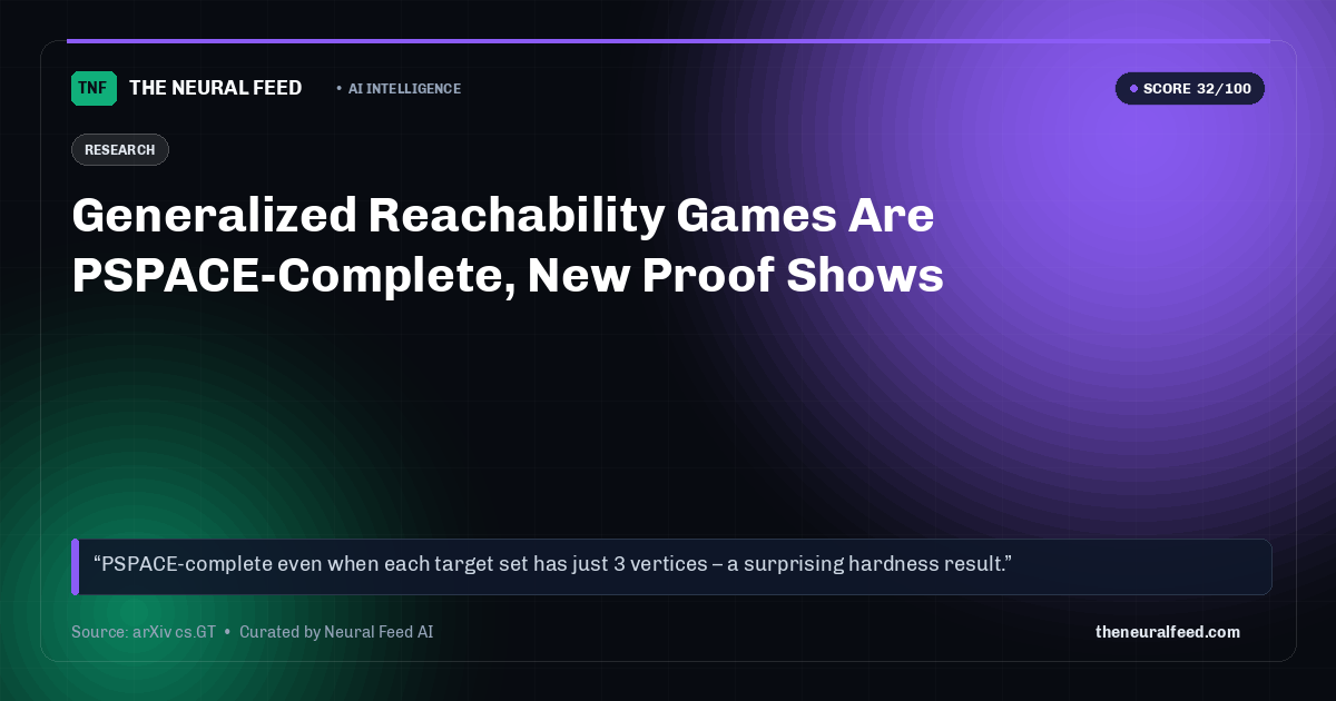 Generalized Reachability Games Are PSPACE-Complete, New Proof Shows