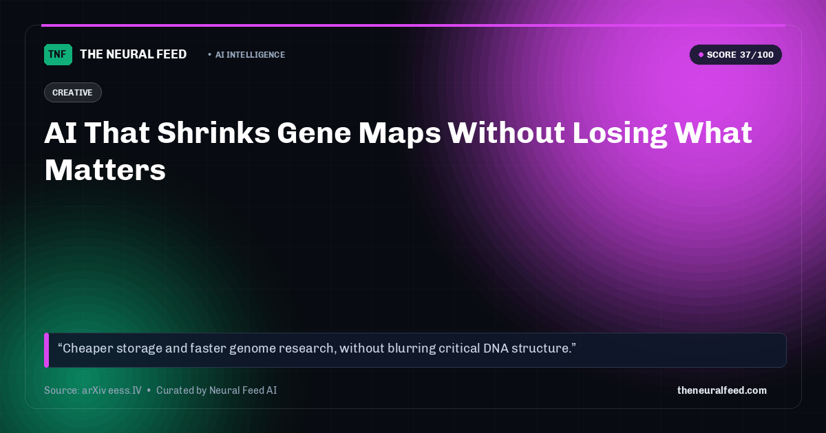 AI That Shrinks Gene Maps Without Losing What Matters