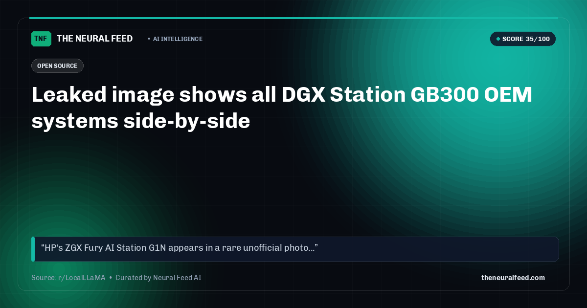 Leaked image shows all DGX Station GB300 OEM systems side-by-side