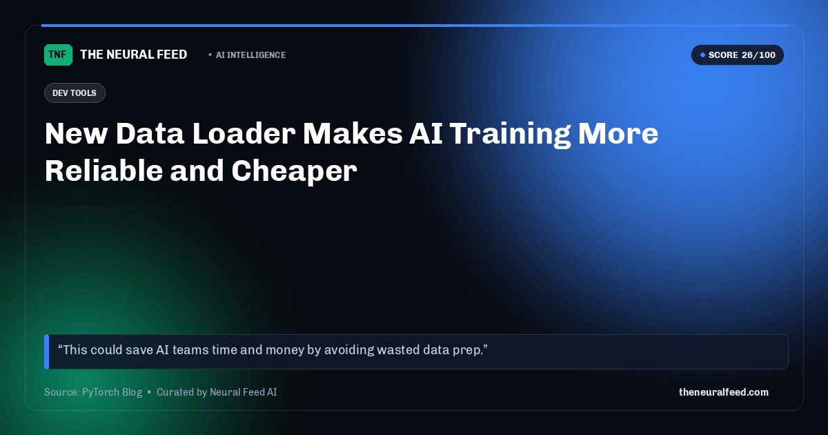 New Data Loader Makes AI Training More Reliable and Cheaper