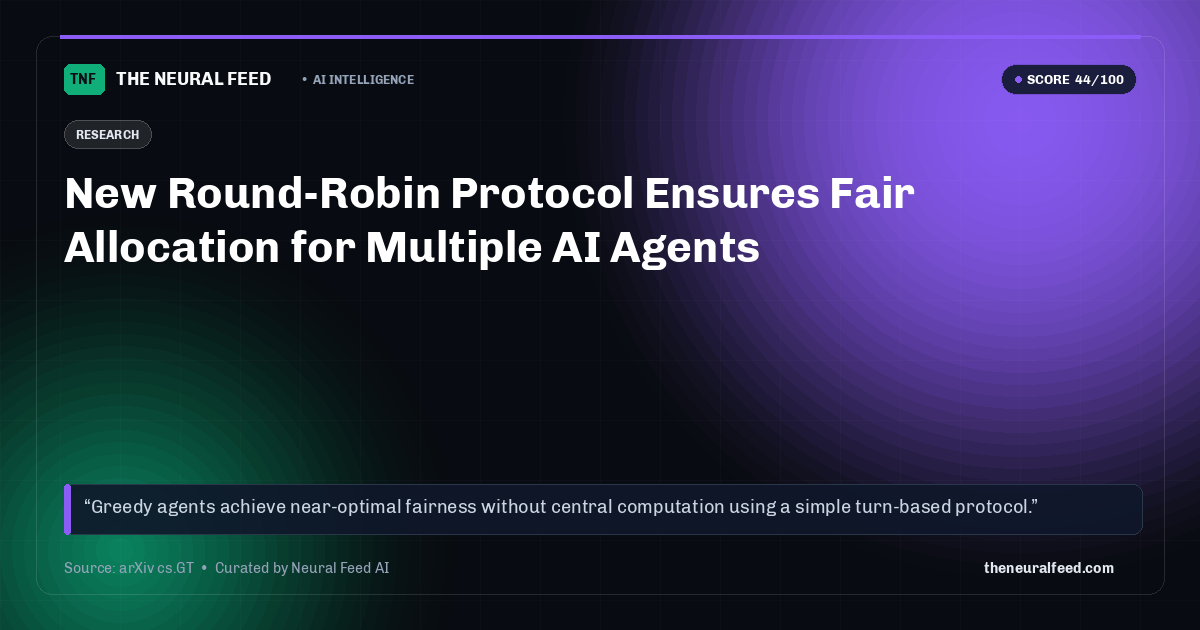 New Round-Robin Protocol Ensures Fair Allocation for Multiple AI Agents