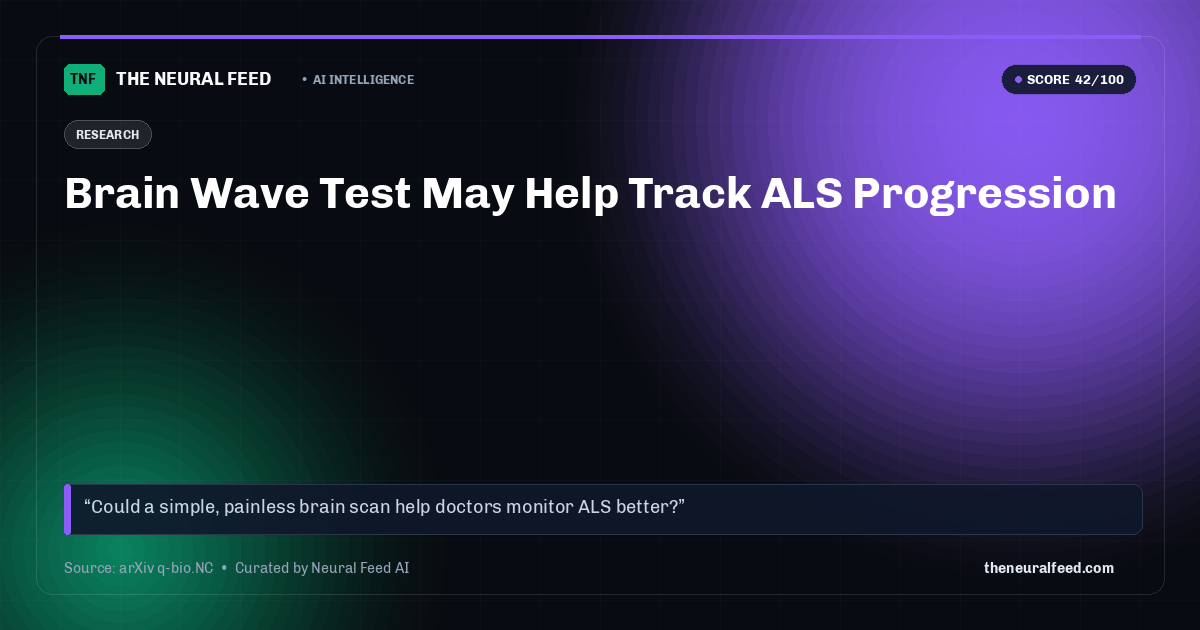 Brain Wave Test May Help Track ALS Progression