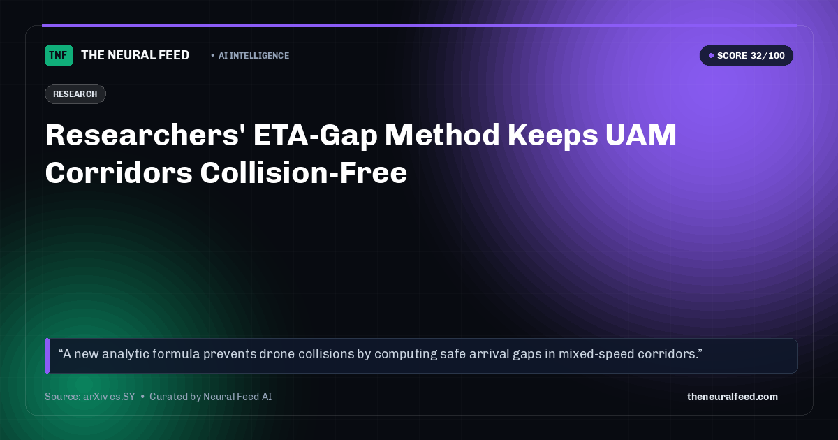 Researchers' ETA-Gap Method Keeps UAM Corridors Collision-Free