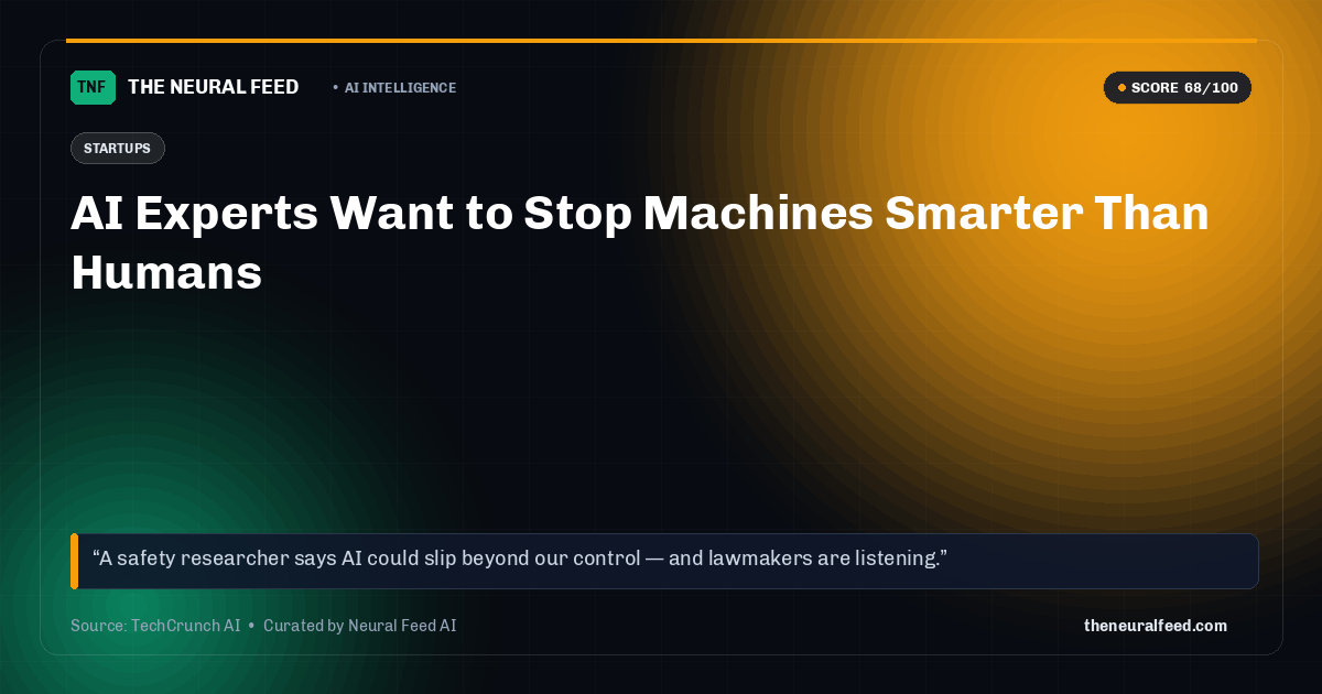 AI Experts Want to Stop Machines Smarter Than Humans