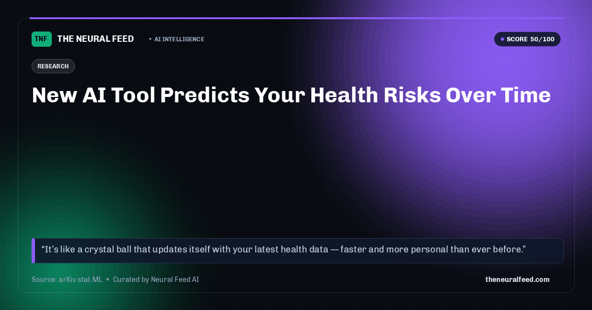 New AI Tool Predicts Your Health Risks Over Time