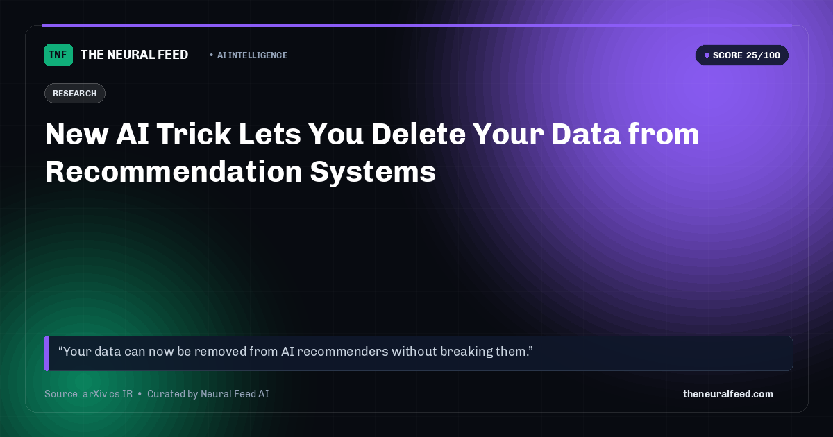 New AI Trick Lets You Delete Your Data from Recommendation Systems