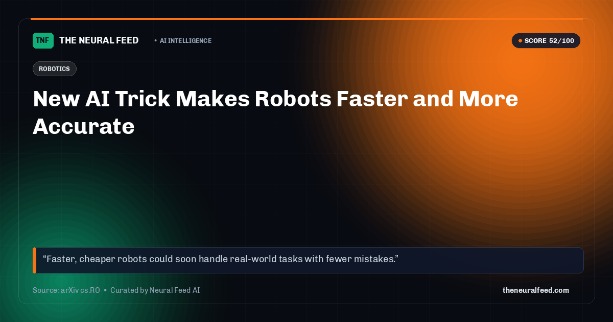 New AI Trick Makes Robots Faster and More Accurate
