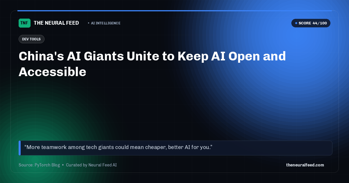 China's AI Giants Unite to Keep AI Open and Accessible
