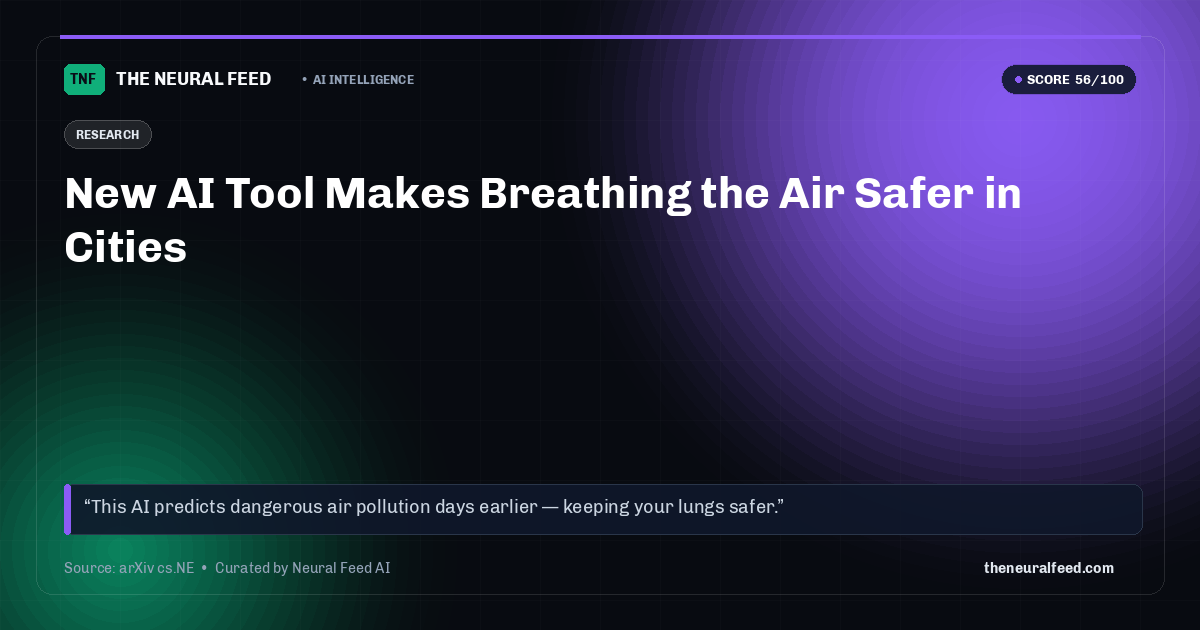 New AI Tool Makes Breathing the Air Safer in Cities