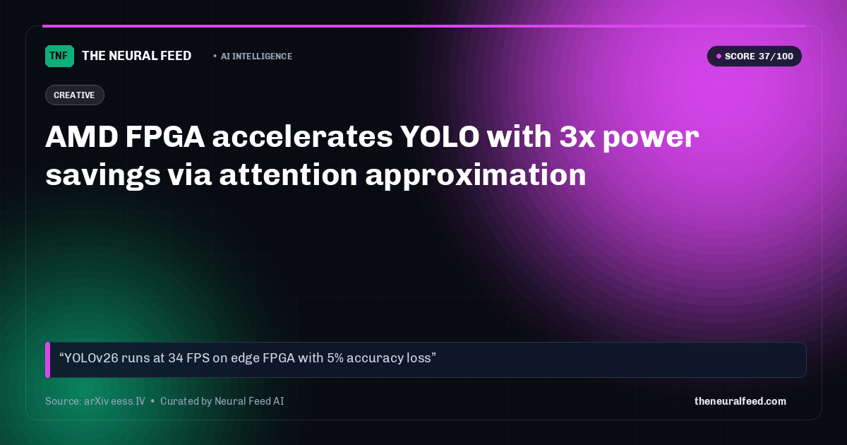 AMD FPGA accelerates YOLO with 3x power savings via attention approximation