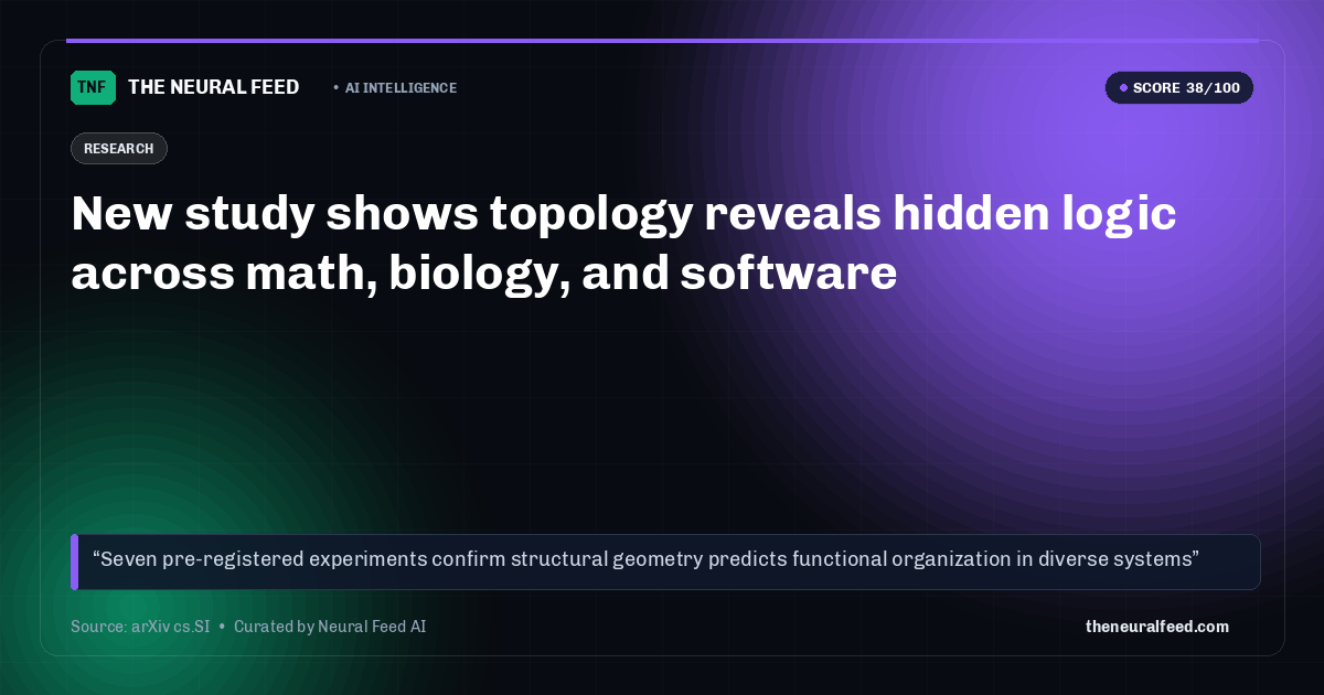 New study shows topology reveals hidden logic across math, biology, and software