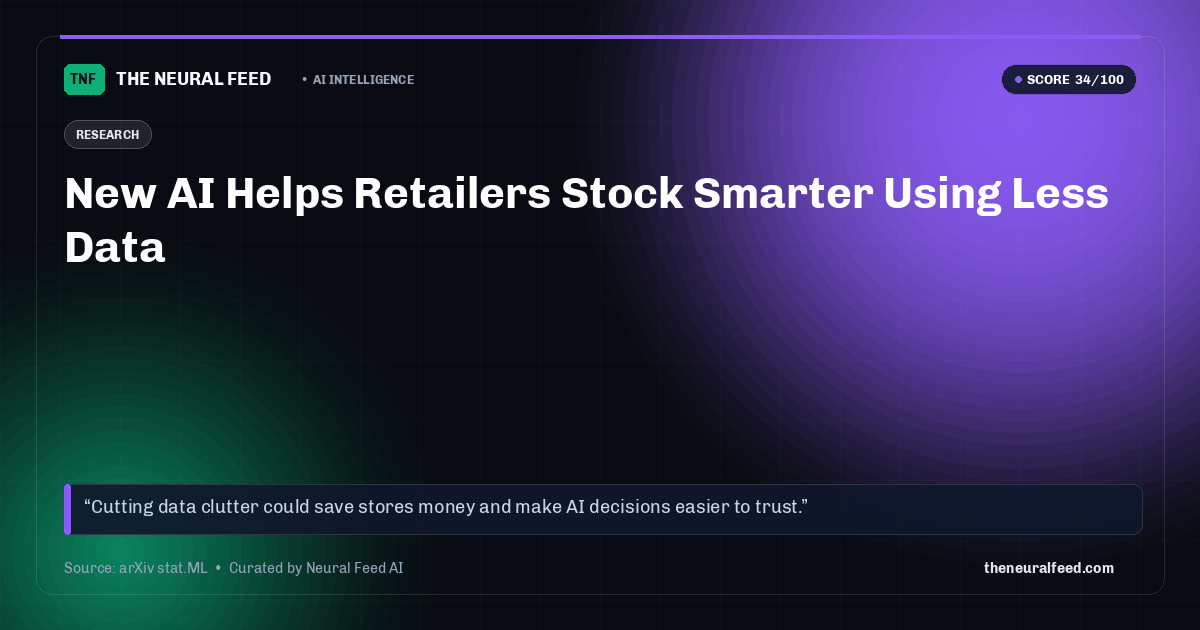 New AI Helps Retailers Stock Smarter Using Less Data