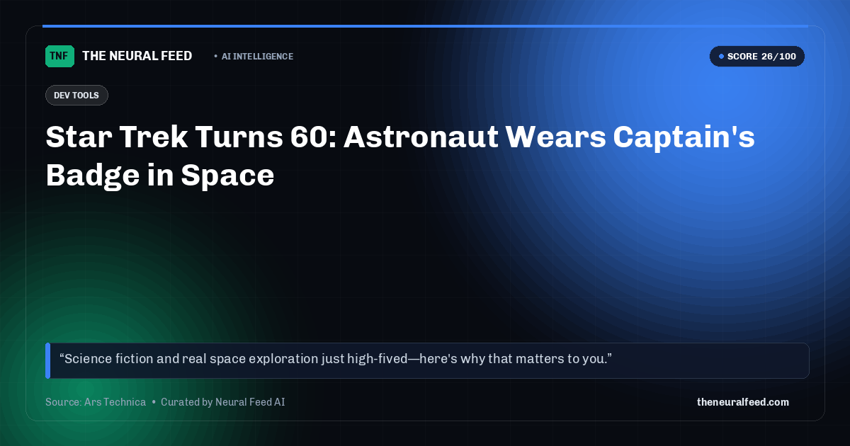 Star Trek Turns 60: Astronaut Wears Captain's Badge in Space