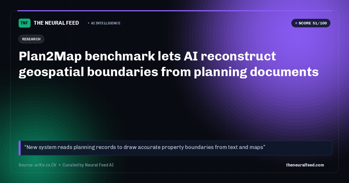 Plan2Map benchmark lets AI reconstruct geospatial boundaries from planning documents