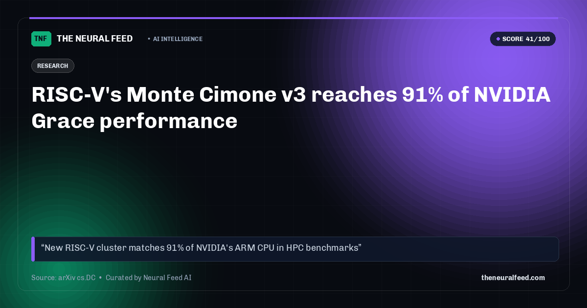 RISC-V's Monte Cimone v3 reaches 91% of NVIDIA Grace performance