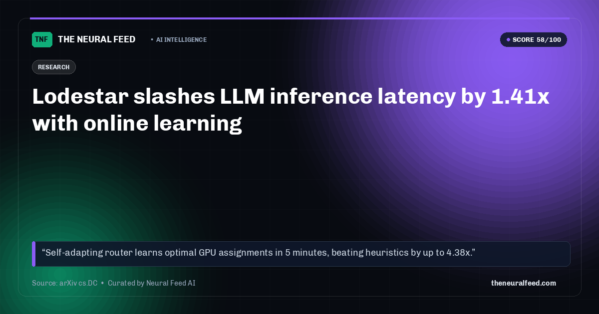 Lodestar slashes LLM inference latency by 1.41x with online learning
