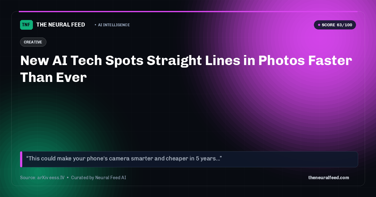 New AI Tech Spots Straight Lines in Photos Faster Than Ever