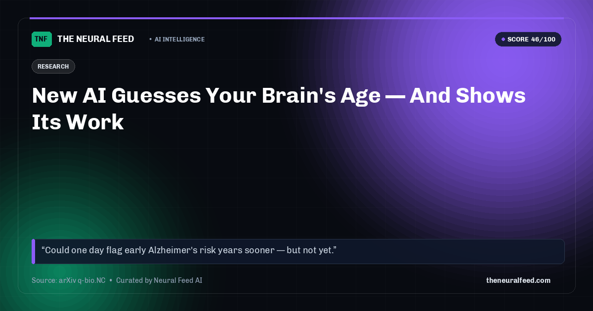 New AI Guesses Your Brain's Age — And Shows Its Work