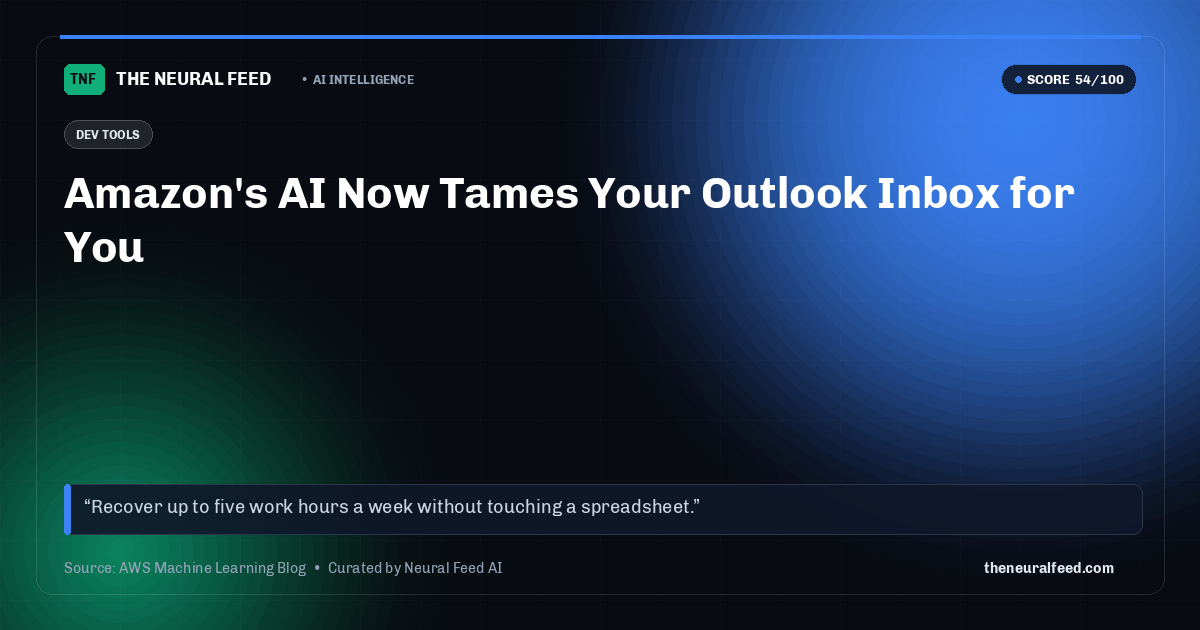 Amazon's AI Now Tames Your Outlook Inbox for You